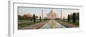 Reflection of a Mausoleum in Water, Taj Mahal, Agra, Uttar Pradesh, India-null-Framed Photographic Print