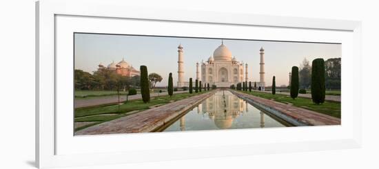 Reflection of a Mausoleum in Water, Taj Mahal, Agra, Uttar Pradesh, India-null-Framed Photographic Print