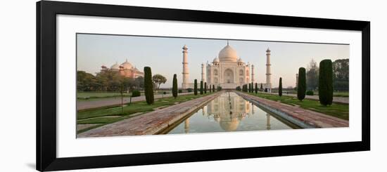 Reflection of a Mausoleum in Water, Taj Mahal, Agra, Uttar Pradesh, India-null-Framed Photographic Print