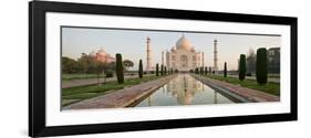 Reflection of a Mausoleum in Water, Taj Mahal, Agra, Uttar Pradesh, India-null-Framed Photographic Print