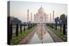 Reflection of a Mausoleum in Water, Taj Mahal, Agra, Uttar Pradesh, India-null-Stretched Canvas