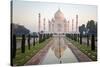 Reflection of a Mausoleum in Water, Taj Mahal, Agra, Uttar Pradesh, India-null-Stretched Canvas