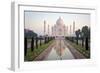 Reflection of a Mausoleum in Water, Taj Mahal, Agra, Uttar Pradesh, India-null-Framed Premium Photographic Print