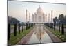 Reflection of a Mausoleum in Water, Taj Mahal, Agra, Uttar Pradesh, India-null-Mounted Premium Photographic Print