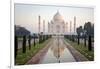 Reflection of a Mausoleum in Water, Taj Mahal, Agra, Uttar Pradesh, India-null-Framed Premium Photographic Print