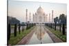 Reflection of a Mausoleum in Water, Taj Mahal, Agra, Uttar Pradesh, India-null-Stretched Canvas