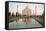 Reflection of a Mausoleum in Water, Taj Mahal, Agra, Uttar Pradesh, India-null-Framed Stretched Canvas