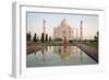 Reflection of a Mausoleum in Water, Taj Mahal, Agra, Uttar Pradesh, India-null-Framed Premium Photographic Print