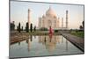 Reflection of a Mausoleum in Water, Taj Mahal, Agra, Uttar Pradesh, India-null-Mounted Photographic Print