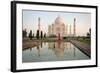 Reflection of a Mausoleum in Water, Taj Mahal, Agra, Uttar Pradesh, India-null-Framed Photographic Print