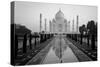 Reflection of a mausoleum in water, Taj Mahal, Agra, Uttar Pradesh, India-null-Stretched Canvas