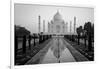 Reflection of a mausoleum in water, Taj Mahal, Agra, Uttar Pradesh, India-null-Framed Photographic Print