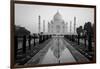 Reflection of a mausoleum in water, Taj Mahal, Agra, Uttar Pradesh, India-null-Framed Photographic Print