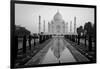Reflection of a mausoleum in water, Taj Mahal, Agra, Uttar Pradesh, India-null-Framed Photographic Print