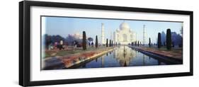 Reflection of a Mausoleum in Water, Taj Mahal, Agra, Uttar Pradesh, India-null-Framed Photographic Print