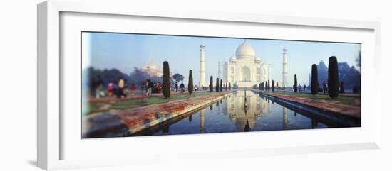 Reflection of a Mausoleum in Water, Taj Mahal, Agra, Uttar Pradesh, India-null-Framed Photographic Print