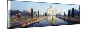 Reflection of a Mausoleum in Water, Taj Mahal, Agra, Uttar Pradesh, India-null-Mounted Photographic Print