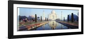 Reflection of a Mausoleum in Water, Taj Mahal, Agra, Uttar Pradesh, India-null-Framed Photographic Print