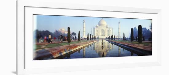 Reflection of a Mausoleum in Water, Taj Mahal, Agra, Uttar Pradesh, India-null-Framed Photographic Print