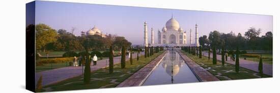 Reflection of a Mausoleum on Water, Taj Mahal, Agra, Uttar Pradesh, India-null-Stretched Canvas