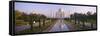 Reflection of a Mausoleum on Water, Taj Mahal, Agra, Uttar Pradesh, India-null-Framed Stretched Canvas