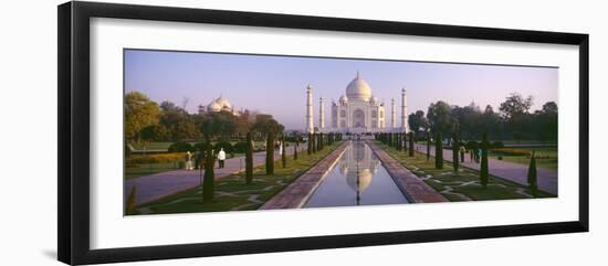 Reflection of a Mausoleum on Water, Taj Mahal, Agra, Uttar Pradesh, India-null-Framed Photographic Print