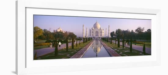 Reflection of a Mausoleum on Water, Taj Mahal, Agra, Uttar Pradesh, India-null-Framed Photographic Print