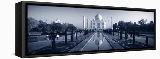 Reflection of a Mausoleum on Water, Taj Mahal, Agra, Uttar Pradesh, India-null-Framed Stretched Canvas