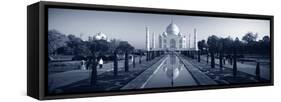 Reflection of a Mausoleum on Water, Taj Mahal, Agra, Uttar Pradesh, India-null-Framed Stretched Canvas