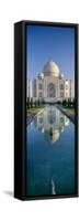 Reflection of a Mausoleum on Water, Taj Mahal, Agra, Uttar Pradesh, India-null-Framed Stretched Canvas