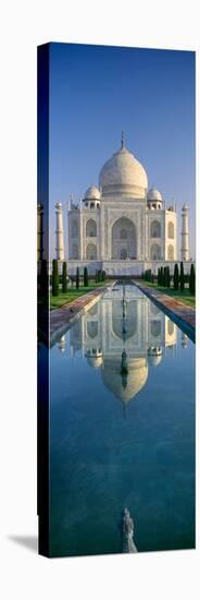 Reflection of a Mausoleum on Water, Taj Mahal, Agra, Uttar Pradesh, India-null-Stretched Canvas