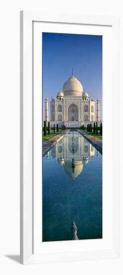 Reflection of a Mausoleum on Water, Taj Mahal, Agra, Uttar Pradesh, India-null-Framed Photographic Print