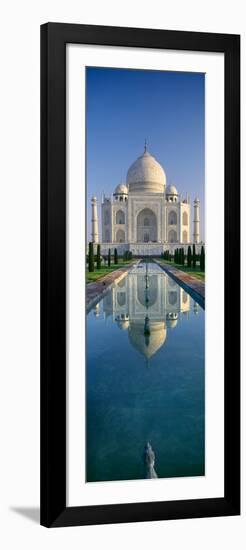 Reflection of a Mausoleum on Water, Taj Mahal, Agra, Uttar Pradesh, India-null-Framed Photographic Print