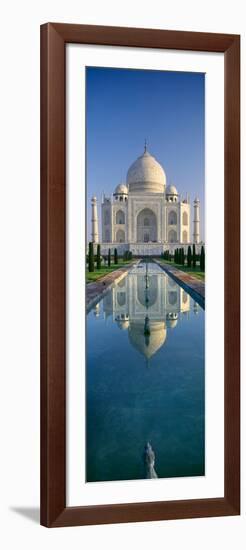 Reflection of a Mausoleum on Water, Taj Mahal, Agra, Uttar Pradesh, India-null-Framed Photographic Print