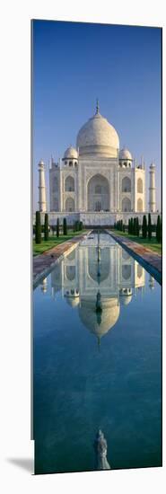 Reflection of a Mausoleum on Water, Taj Mahal, Agra, Uttar Pradesh, India-null-Mounted Photographic Print