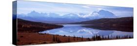 Reflection of a Mountain Range in a Lake, Mt McKinley, Wonder Lake, Denali National Park, Alaska-null-Stretched Canvas