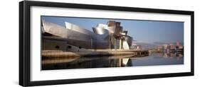 Reflection of a Museum on Water, Guggenheim Musuem, Bilbao, Spain-null-Framed Photographic Print