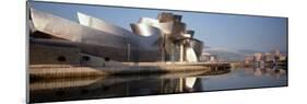 Reflection of a Museum on Water, Guggenheim Musuem, Bilbao, Spain-null-Mounted Photographic Print