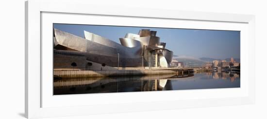 Reflection of a Museum on Water, Guggenheim Musuem, Bilbao, Spain-null-Framed Photographic Print