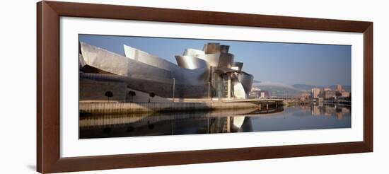 Reflection of a Museum on Water, Guggenheim Musuem, Bilbao, Spain-null-Framed Photographic Print