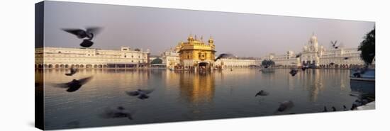 Reflection of a Temple in a Lake, Golden Temple, Amritsar, Punjab, India-null-Stretched Canvas