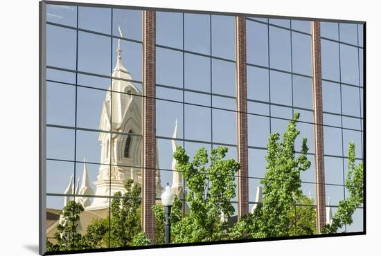 Reflection of Assembly Hall, Temple Square, Salt Lake City, Utah-Michael DeFreitas-Mounted Photographic Print