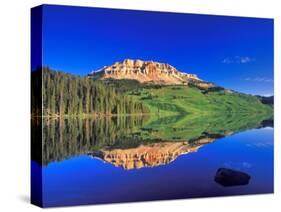 Reflection of Beartooth Butte into Beartooth Lake, Wyoming, USA-Chuck Haney-Stretched Canvas