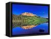 Reflection of Beartooth Butte into Beartooth Lake, Wyoming, USA-Chuck Haney-Framed Stretched Canvas