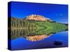 Reflection of Beartooth Butte into Beartooth Lake, Wyoming, USA-Chuck Haney-Stretched Canvas