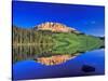 Reflection of Beartooth Butte into Beartooth Lake, Wyoming, USA-Chuck Haney-Stretched Canvas