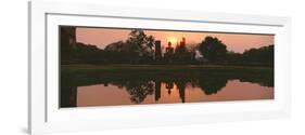 Reflection of Buddha Statue on Water, Sukhothai Historical Park, Sukhothai, Thailand-null-Framed Photographic Print