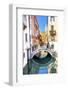 Reflection of buildings and boats, Venice, Italy-William Perry-Framed Photographic Print