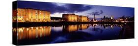 Reflection of Buildings in Water, Albert Dock, Liverpool, Merseyside, England-null-Stretched Canvas