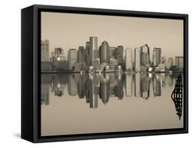 Reflection of Buildings in Water, Boston, Massachusetts, USA-null-Framed Stretched Canvas